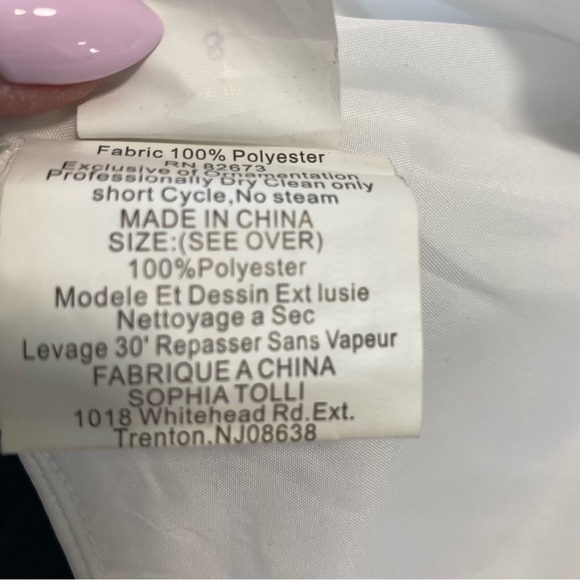 Sophia Tolli - White Lace Sweetheart Neck Midi Dress - 8 - Picture 16 of 16